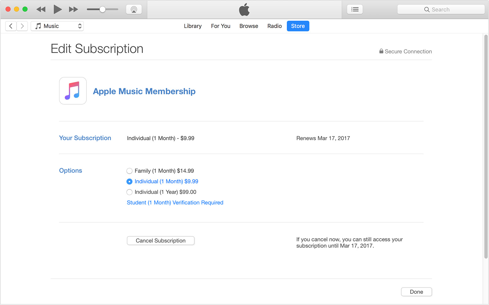 manage apple subscriptions on pc