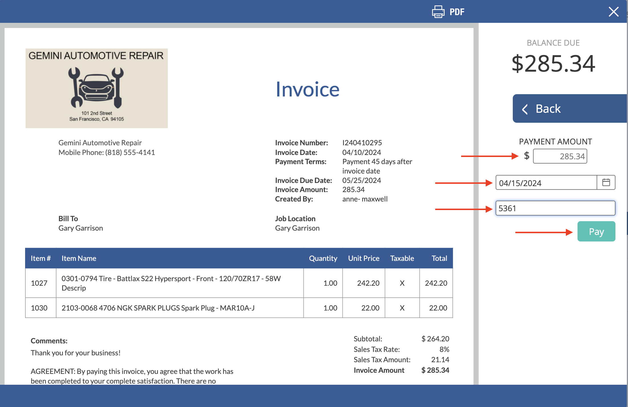 Web Dashboard: Take a Check Payment – InvoiceASAP Support