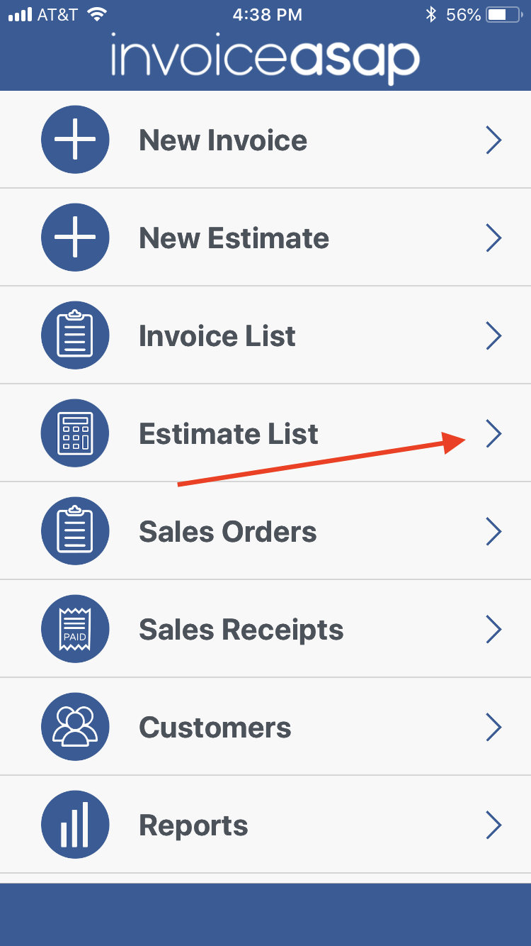 Mobile App: Copy An Estimate To An Invoice – InvoiceASAP Support