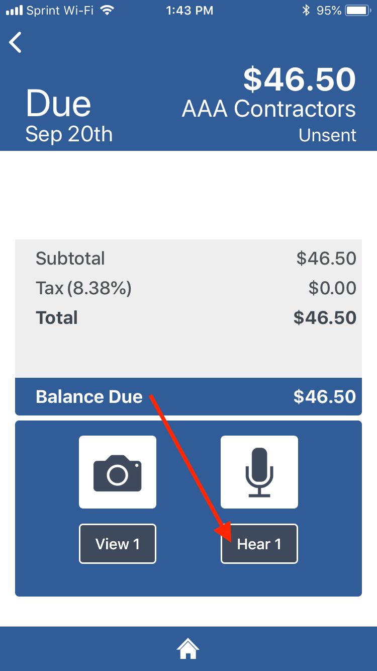 Mobile App Delete Audio Recording on the App InvoiceASAP Support