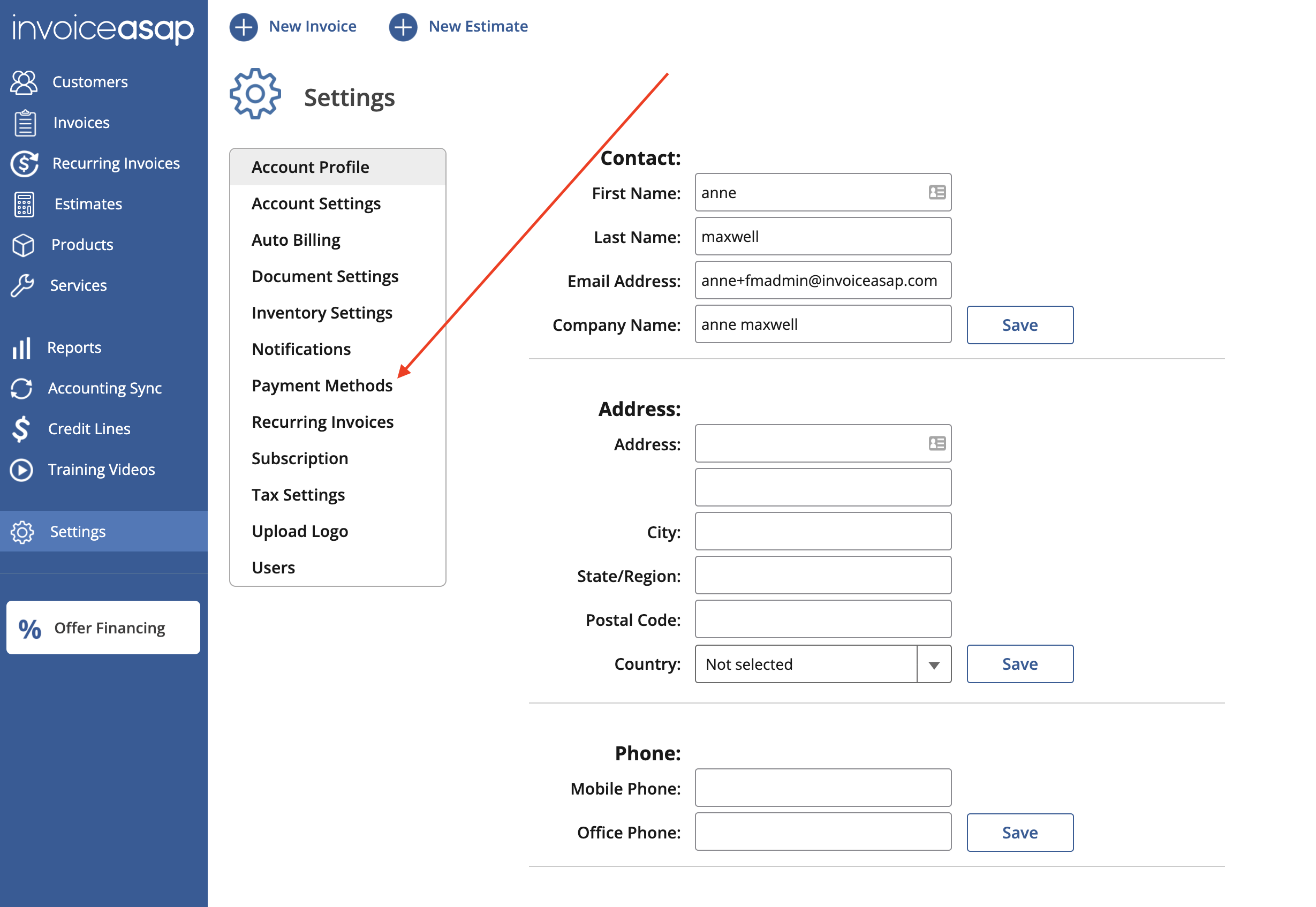 Web Dashboard: Add Tipping To Your Invoices – InvoiceASAP Support