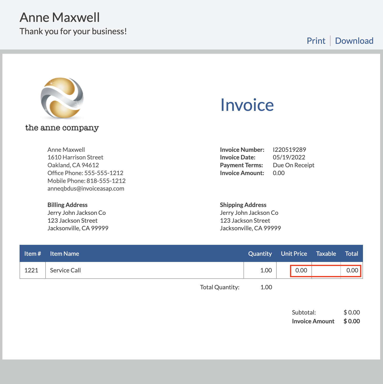 Sync Error: The transaction is empty – InvoiceASAP Support
