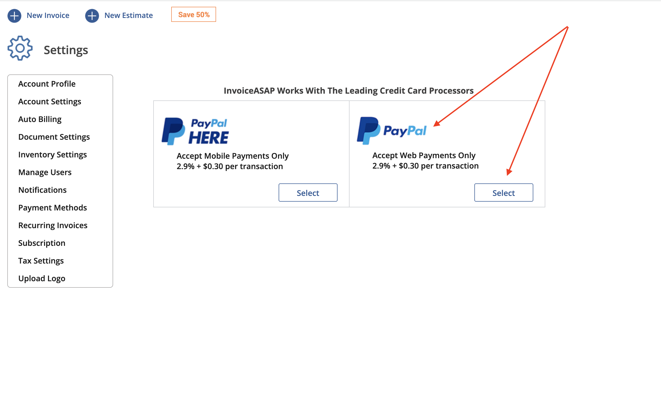  Dashboard Add PayPal As Payment Method InvoiceASAP Support